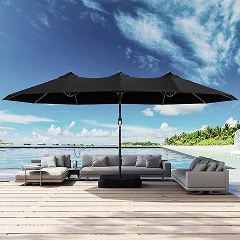 15Ft Large Patio Umbrella with Base Included