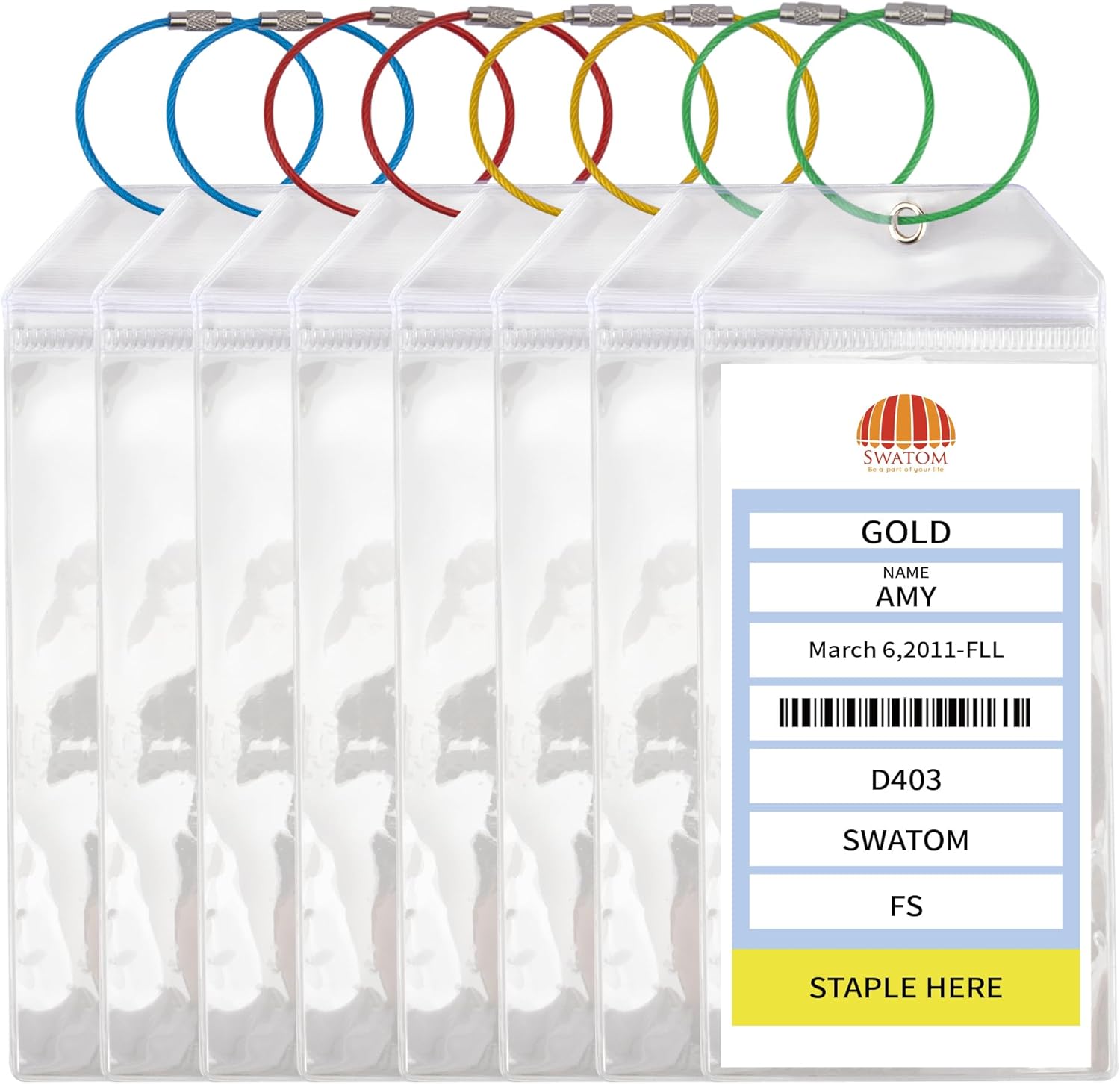 Large card size, SWATOM Cruise Luggage Tags