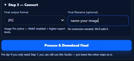 Convert final image to JPG for Etsy