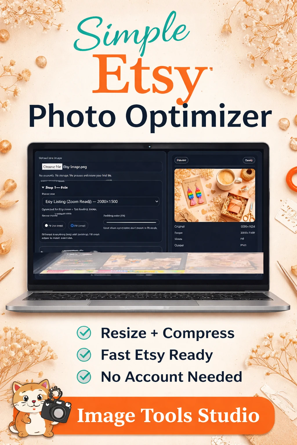 Image Tools Studio preview for Etsy image compression