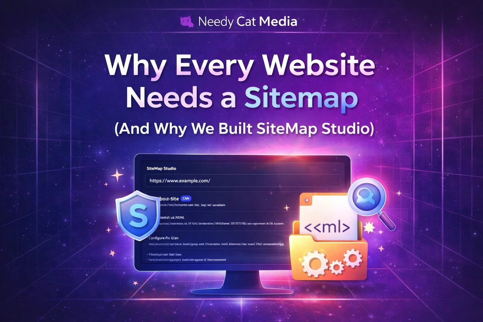 SiteMap Studio sitemap workflow by Needy Cat Media