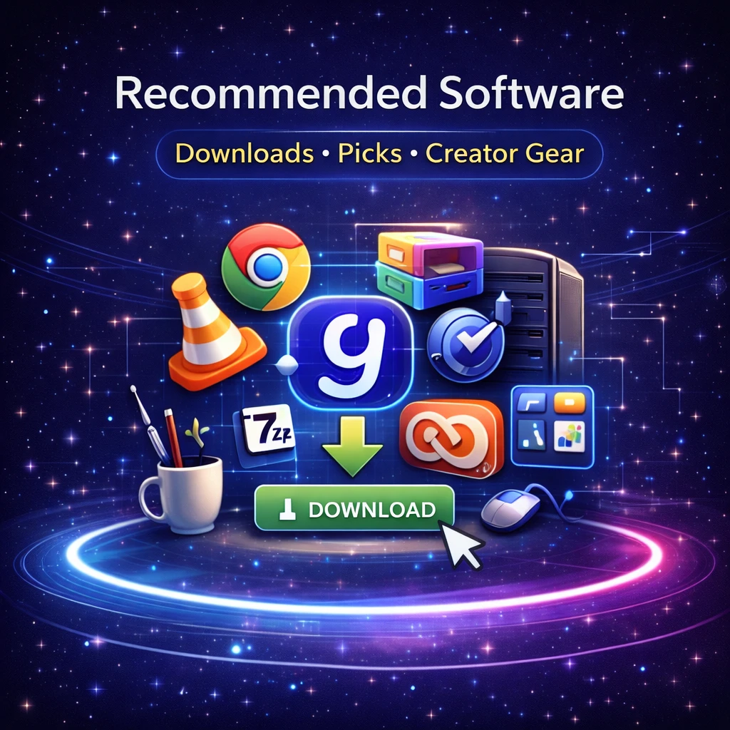 Recommended creator software and official downloads