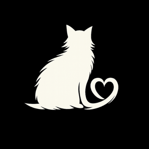 Needy Cat Media heart-tail cat logo created in 2026