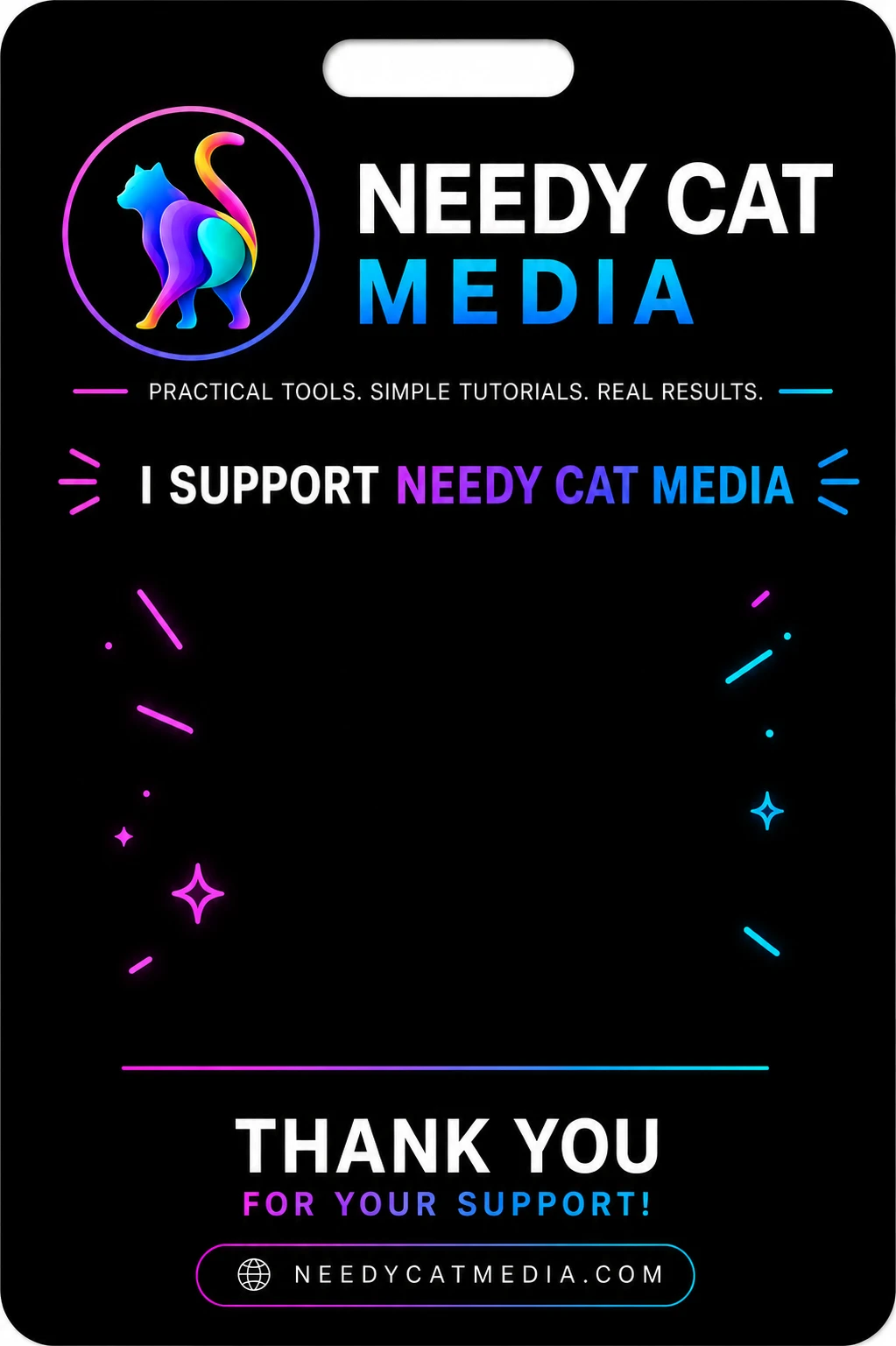 NCM Support printable QR tag design preview